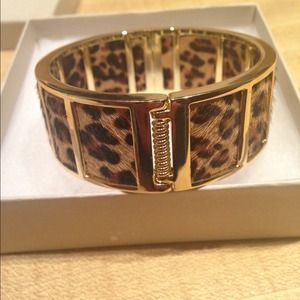 Banana Republic calf hair leopard bangle