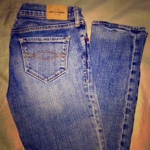 Abercrombie kids skinny blue jean
