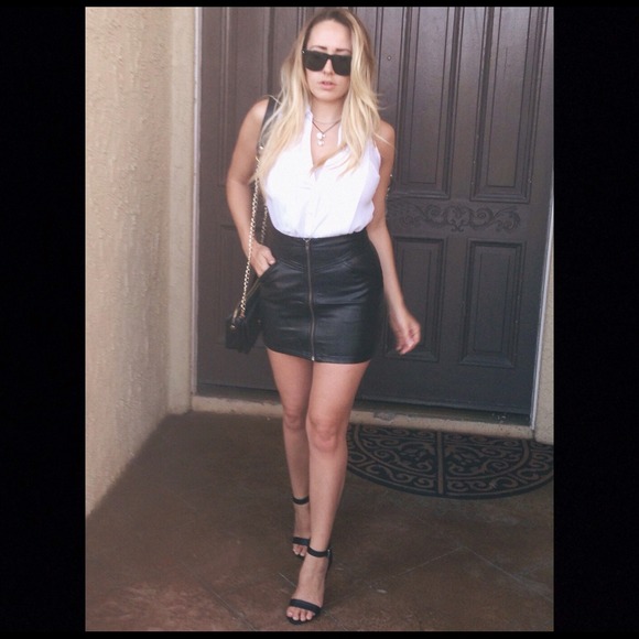 divided h m sale black leather skirt from s closet on poshmark divided h m sale black leather skirt from s closet on poshmark
