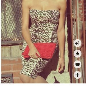 Bebe Leopard Cocktail Dress
