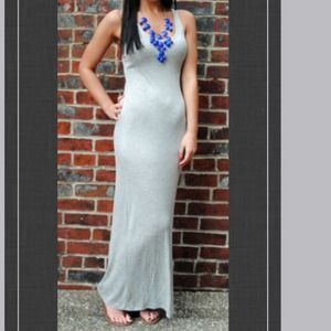 Gray maxi dress