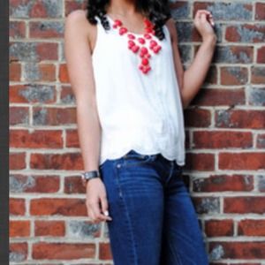 White embroidered top