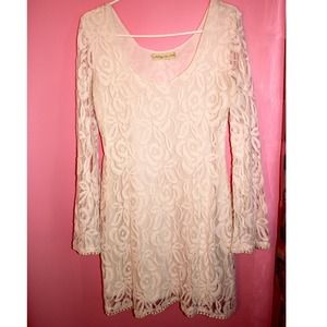 Staring At Stars Lace Bell Sleeve Dress