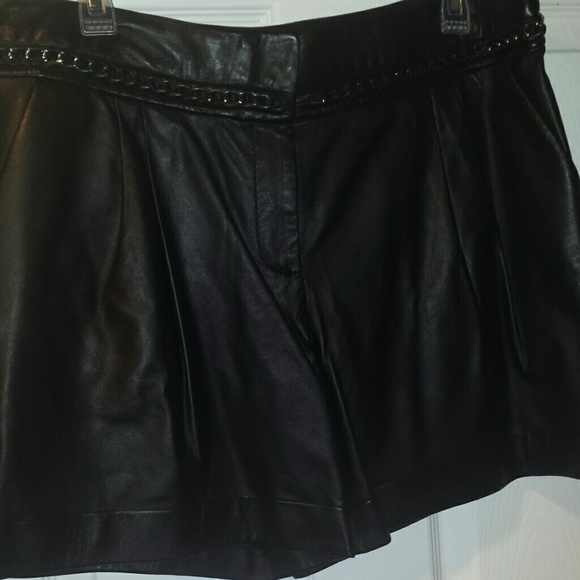 Tory Burch Leather Shorts