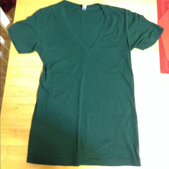 American Apparel Tops - American Apparel Forrest green V neck T !