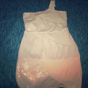 White one shoulder party dress