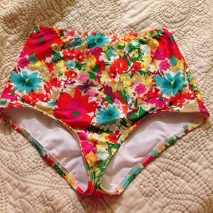 ⛔️SOLD⛔️ ASOS floral high waisted bikini bottoms