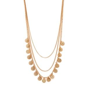 Gold and Turquoise tri layered  Necklace