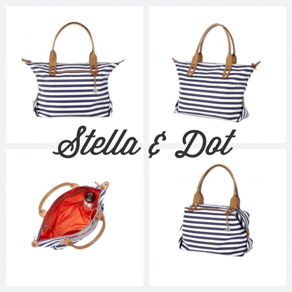 NAVY STRIPED PURSE