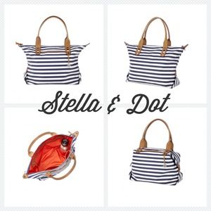 NAVY STRIPED PURSE
