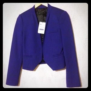 Zara royal blue blazer jacket NEVER WORN NWT
