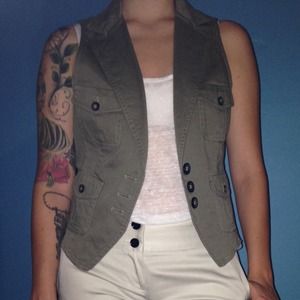Michael kors army green vest