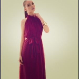 Elegant Sleeveless Chiffon Long Dress