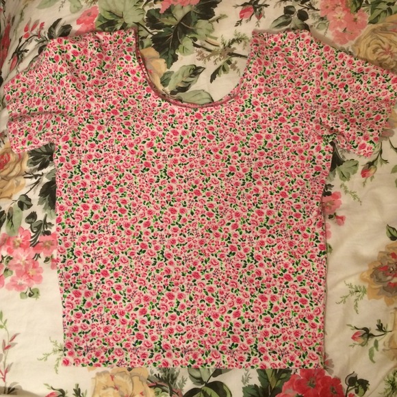 American Apparel floral crop top
