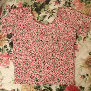 American Apparel floral crop top