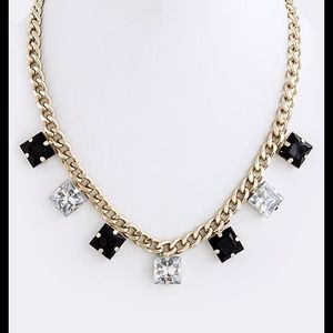 Squared Rhinestone Necklace-SALE