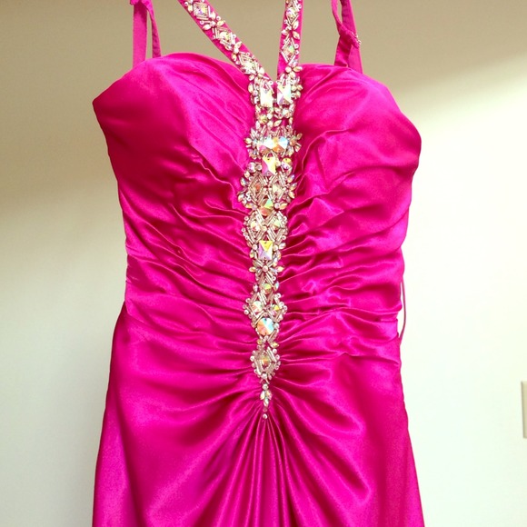 Floor Length Pink Prom Dress