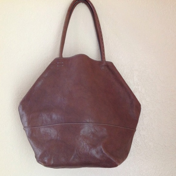 J Jill Brown Leather Hobo Handbag