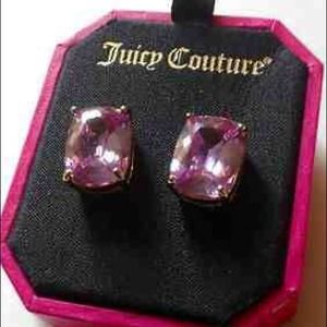 Juicy Couture CZ Lavender Emerald Cut Studs