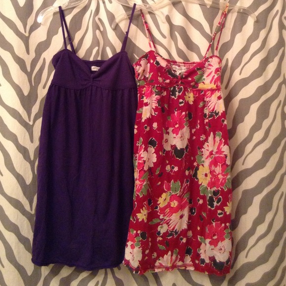 Aeropostale Swimsuit Cover Up Purple and Floral 2
