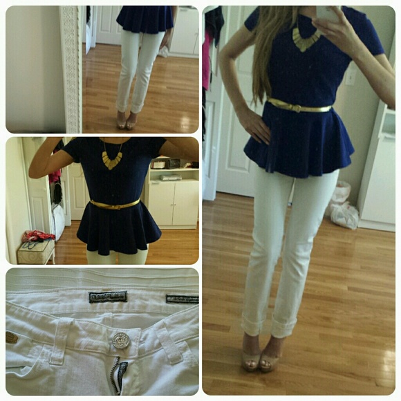 BUNDLE you get the peplum top & guess jeans