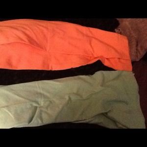 Two pair of leggings that are soft and cozy TRADED