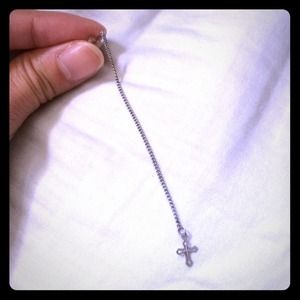 New Single long cross earring OS