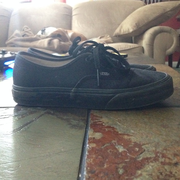 Black vans in a men's size