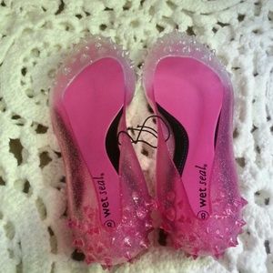 SOLD Glitter Stud Jelly Shoes