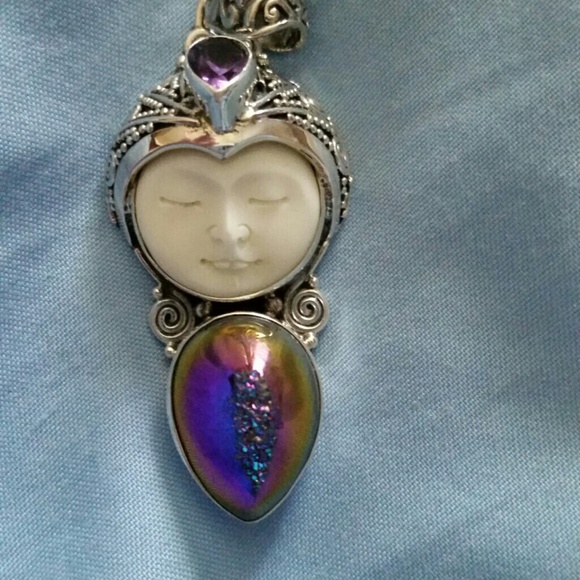 SOLD Gorgeous carved bone pendant