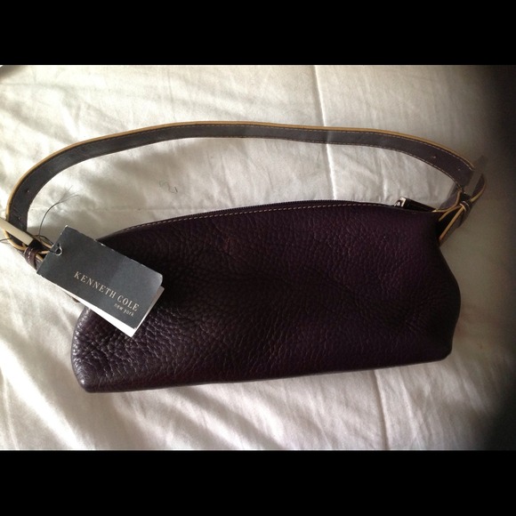 Kenneth Cole mini eggplant color mini purse - Picture 1 of 4