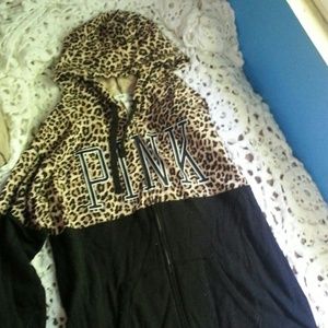 Victoria's Secret PINK leopard hoodie