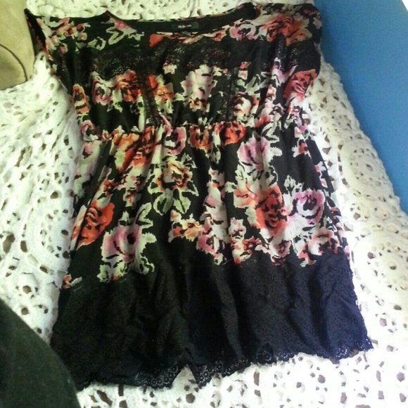 Floral and lace dress
