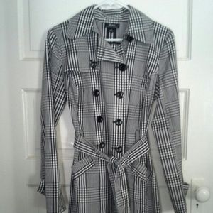 Woman's Plaid Trench Coat