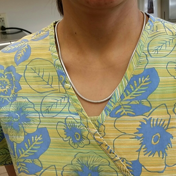 Sold. Sterling silver snake chain necklace. Solid. - Picture 2 of 4