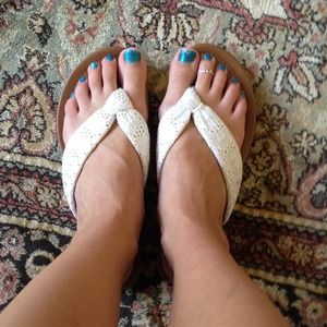 Lacey flip flops