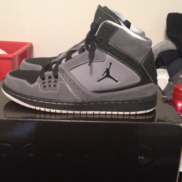 Jordan/Nike Flight gray and black.