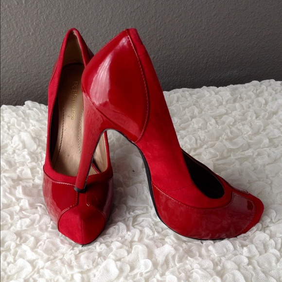 BCBGeneration Red suede and Patton leather heels