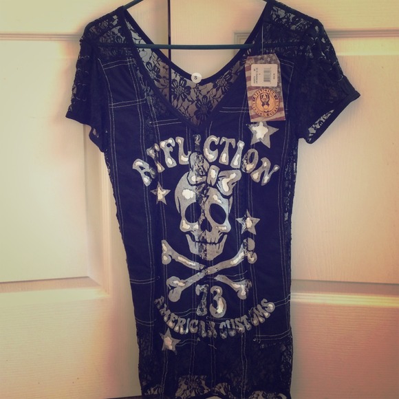 Affliction American Customs shirt sz S