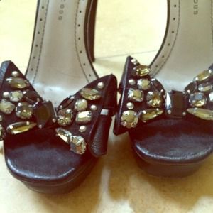 Marc Jacobs bow jeweled heels