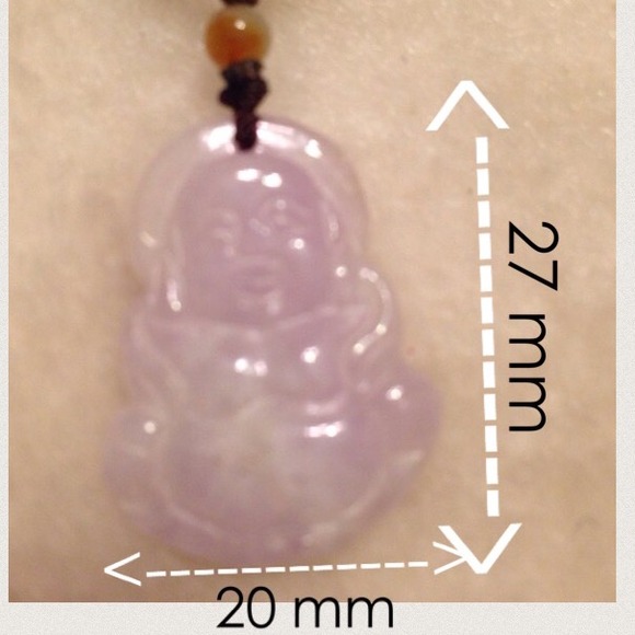 two-face purple jade Buddha necklace is real jade.