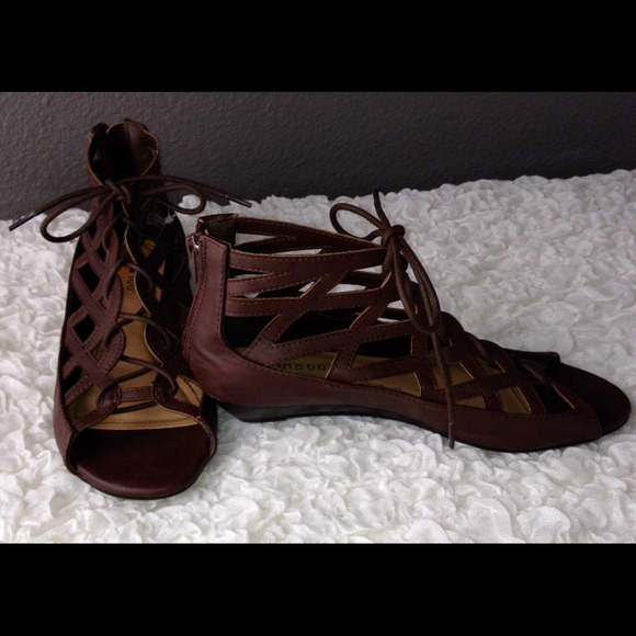 Brown gladiator sandals
