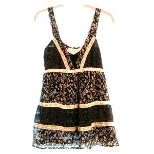 Tank Top w/ adjustable straps & tie waist