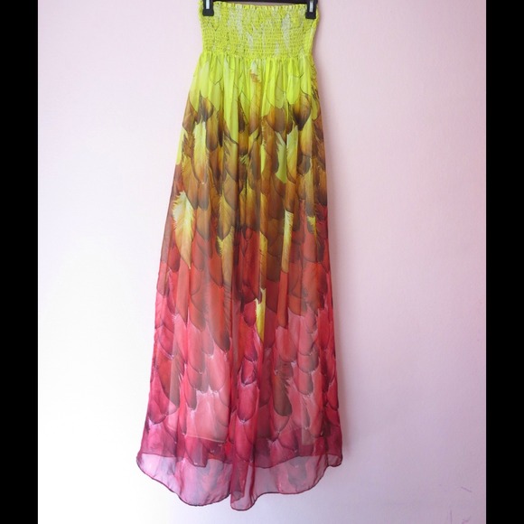 Feather Maxi Dress