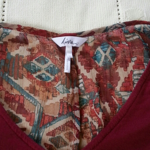 maroon see through kirra crop top