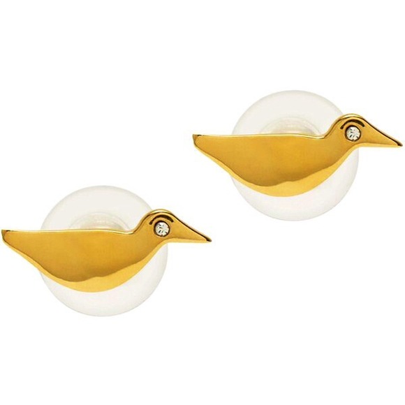 ✂️ Kate Spade Piper Gold Earrings - Picture 2 of 4