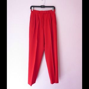 Vintage High-Waisted Red Slacks