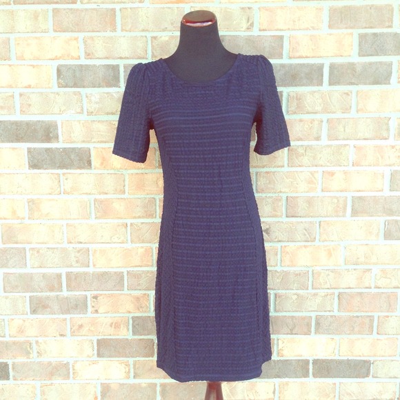Anthropologie Maeve Mid Length Shift Dress Navy - Picture 1 of 3