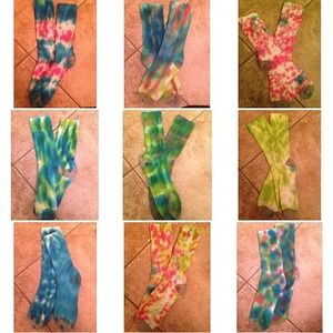 selling all my tye dye socks brand new never worn