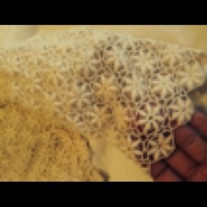 Cropped crochet lightweight blazer